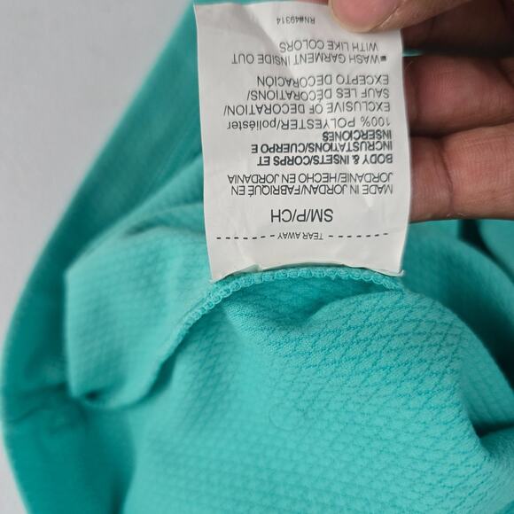 Under Armour Golf Men’s Small Loose Fit ½ Zip Pullover Blue Teal Colorblock 6409 - Picture 6 of 8